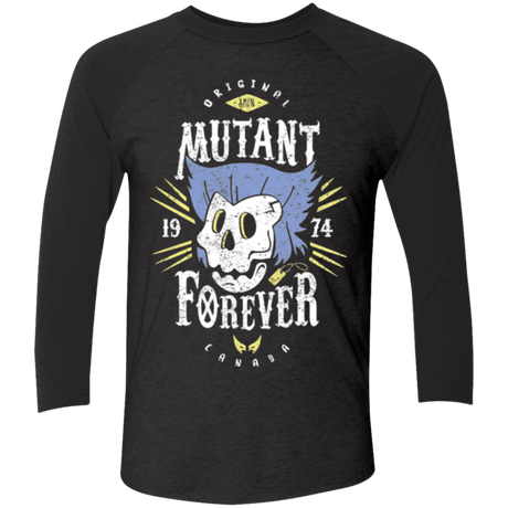T-Shirts Vintage Black/Vintage Black / X-Small Mutant Forever Men's Triblend 3/4 Sleeve