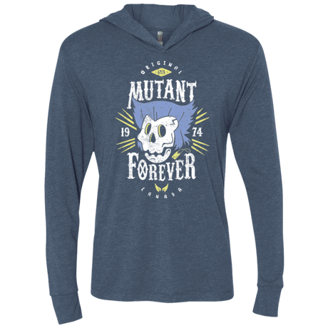 T-Shirts Indigo / X-Small Mutant Forever Triblend Long Sleeve Hoodie Tee