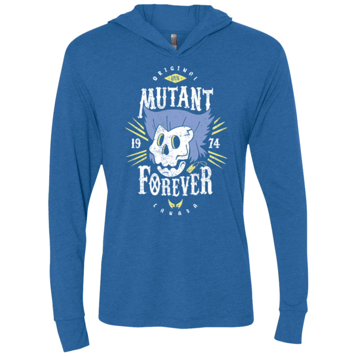T-Shirts Vintage Royal / X-Small Mutant Forever Triblend Long Sleeve Hoodie Tee