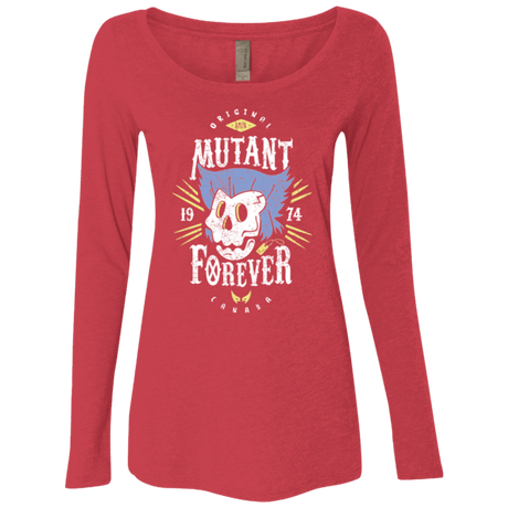 T-Shirts Vintage Red / Small Mutant Forever Women's Triblend Long Sleeve Shirt