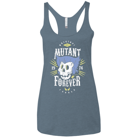 T-Shirts Indigo / X-Small Mutant Forever Women's Triblend Racerback Tank