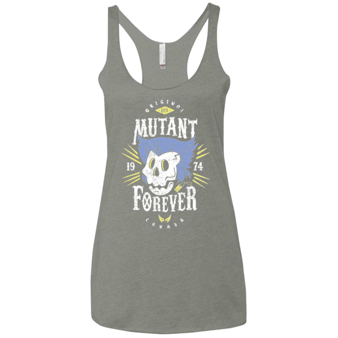 T-Shirts Venetian Grey / X-Small Mutant Forever Women's Triblend Racerback Tank