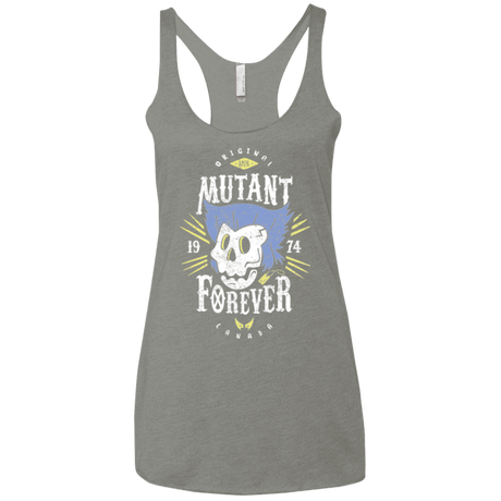 T-Shirts Venetian Grey / X-Small Mutant Forever Women's Triblend Racerback Tank