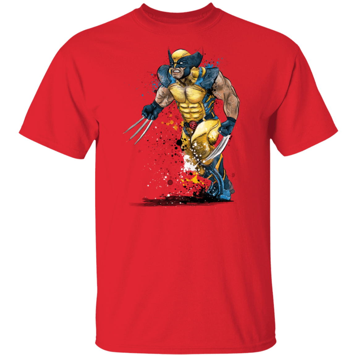 T-Shirts Red / S Mutant Rage Watercolor T-Shirt