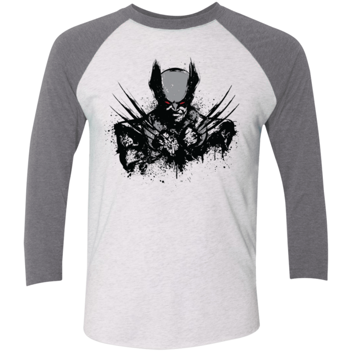T-Shirts Heather White/Premium Heather / X-Small Mutant Rage  X Men's Triblend 3/4 Sleeve