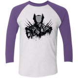 T-Shirts Heather White/Purple Rush / X-Small Mutant Rage  X Men's Triblend 3/4 Sleeve