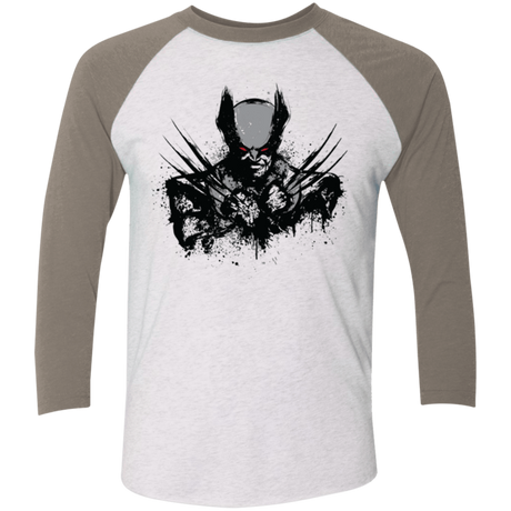 T-Shirts Heather White/Vintage Grey / X-Small Mutant Rage  X Men's Triblend 3/4 Sleeve