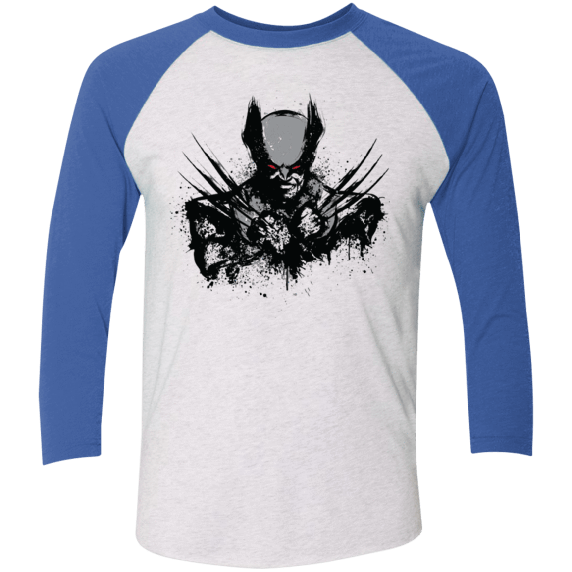 T-Shirts Heather White/Vintage Royal / X-Small Mutant Rage  X Men's Triblend 3/4 Sleeve