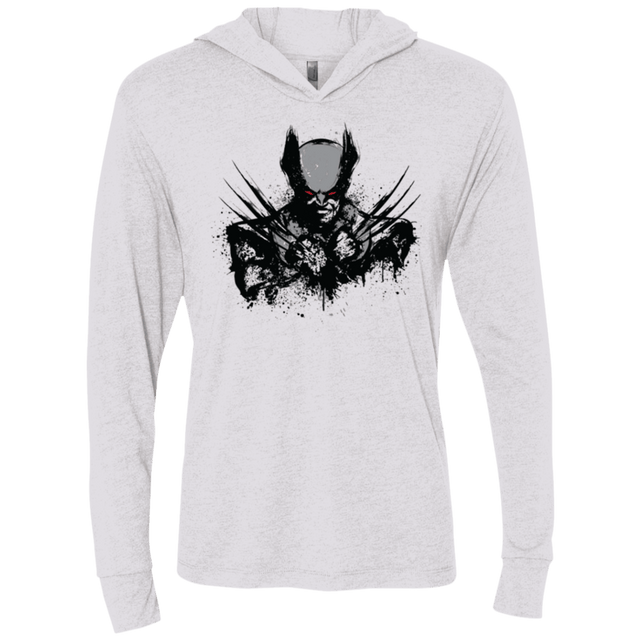 T-Shirts Heather White / X-Small Mutant Rage  X Triblend Long Sleeve Hoodie Tee