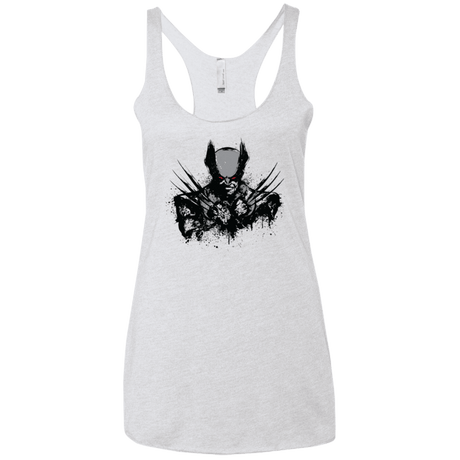 T-Shirts Heather White / X-Small Mutant Rage  X Women's Triblend Racerback Tank