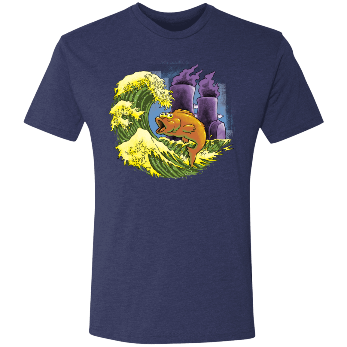 T-Shirts Vintage Navy / S Mutant Wave Men's Triblend T-Shirt