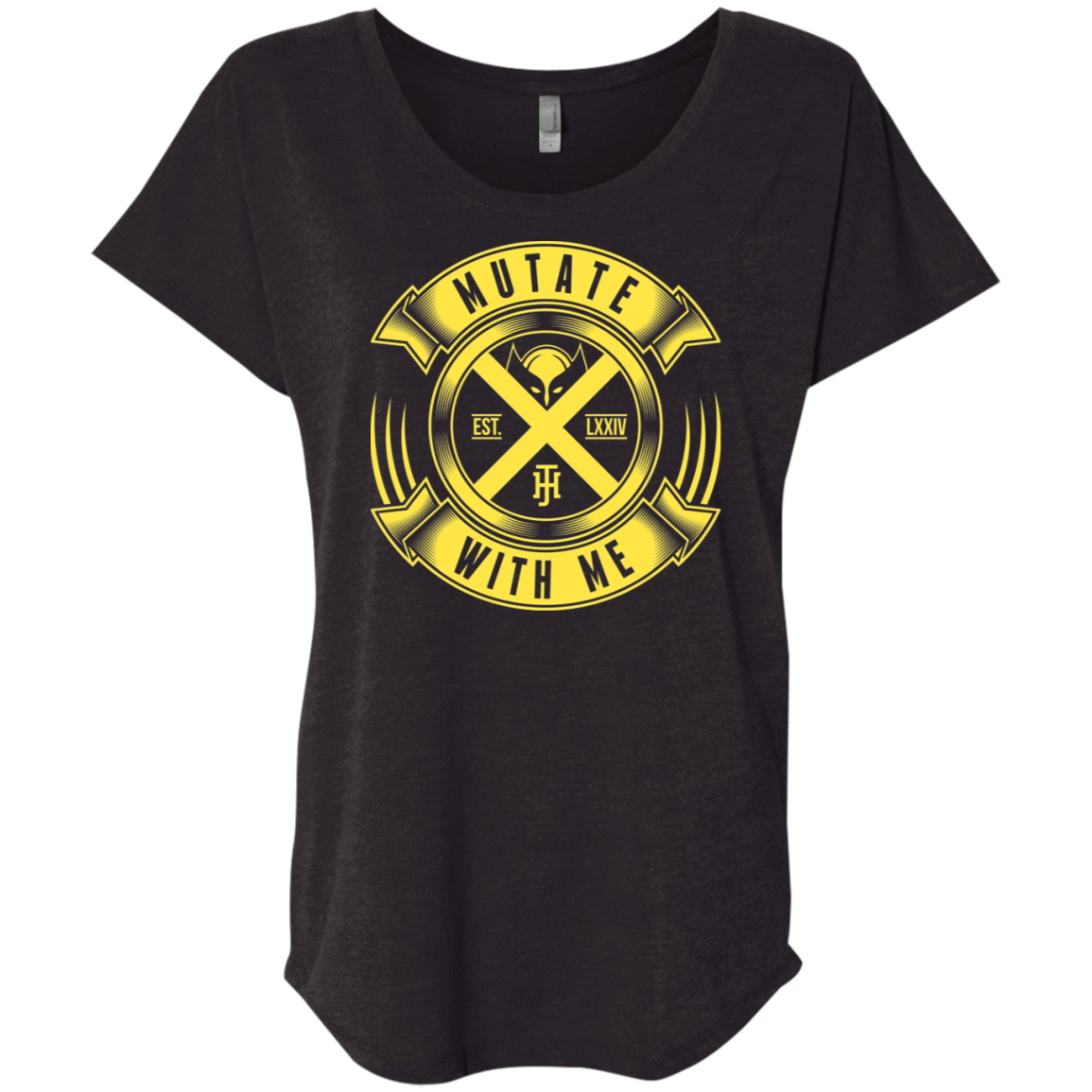 T-Shirts Vintage Black / X-Small Mutate With Me Triblend Dolman Sleeve