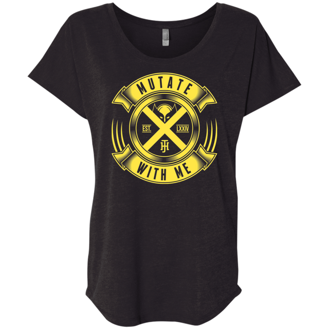 T-Shirts Vintage Black / X-Small Mutate With Me Triblend Dolman Sleeve