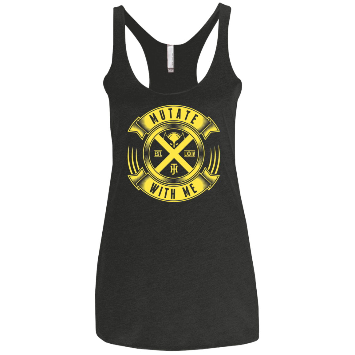 T-Shirts Vintage Black / X-Small Mutate With Me Women's Triblend Racerback Tank