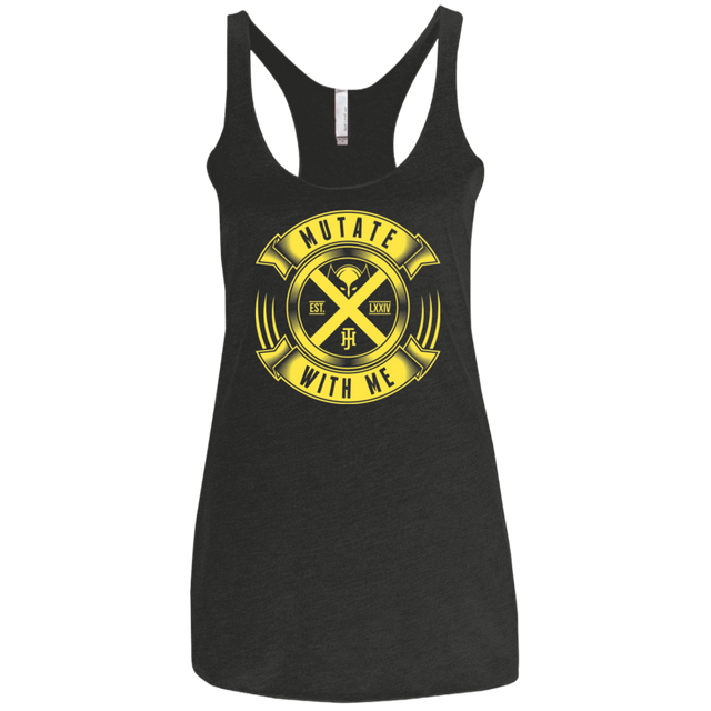 T-Shirts Vintage Black / X-Small Mutate With Me Women's Triblend Racerback Tank