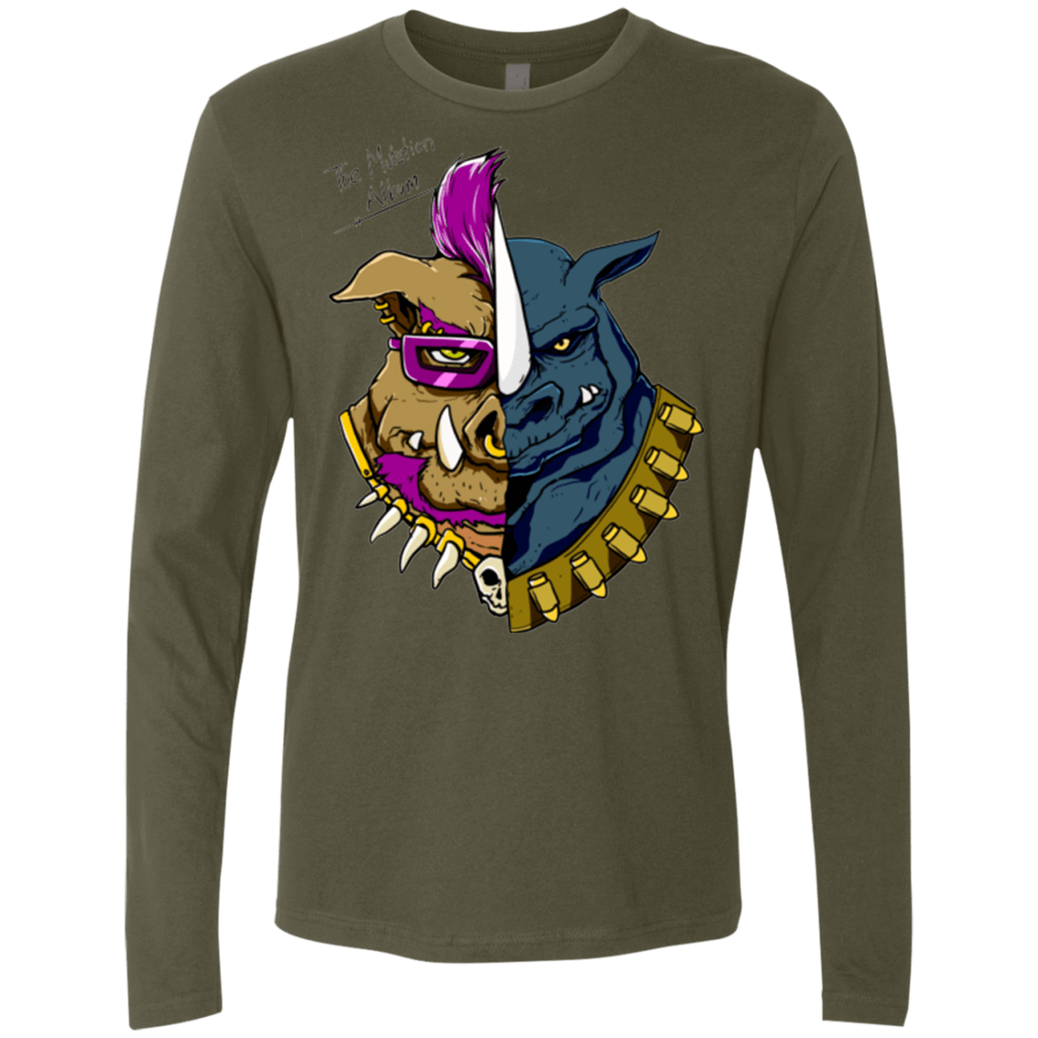 T-Shirts Military Green / S Mutation album Men's Premium Long Sleeve