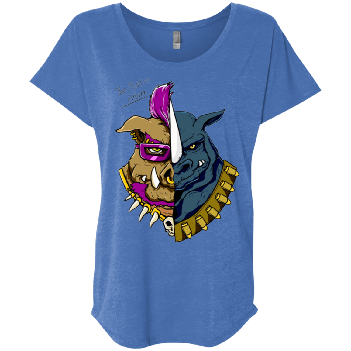 T-Shirts Vintage Royal / X-Small Mutation album Triblend Dolman Sleeve