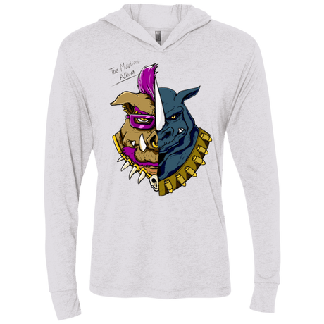 T-Shirts Heather White / X-Small Mutation album Triblend Long Sleeve Hoodie Tee