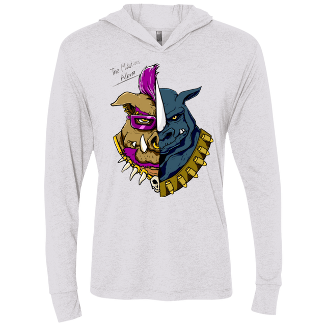 T-Shirts Heather White / X-Small Mutation album Triblend Long Sleeve Hoodie Tee