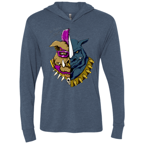 T-Shirts Indigo / X-Small Mutation Album Triblend Long Sleeve Hoodie Tee