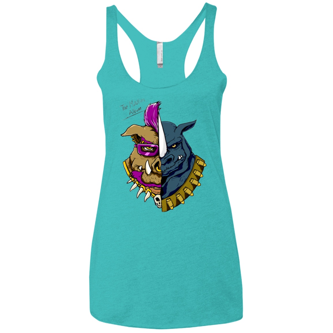 T-Shirts Tahiti Blue / X-Small Mutation Album Women's Triblend Racerback Tank