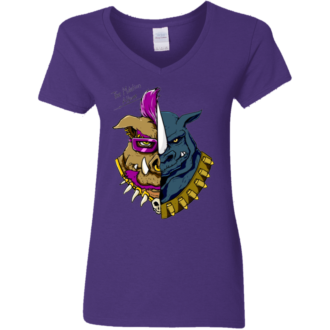 T-Shirts Purple / S Mutation album Women's V-Neck T-Shirt