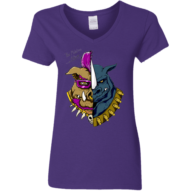 T-Shirts Purple / S Mutation album Women's V-Neck T-Shirt