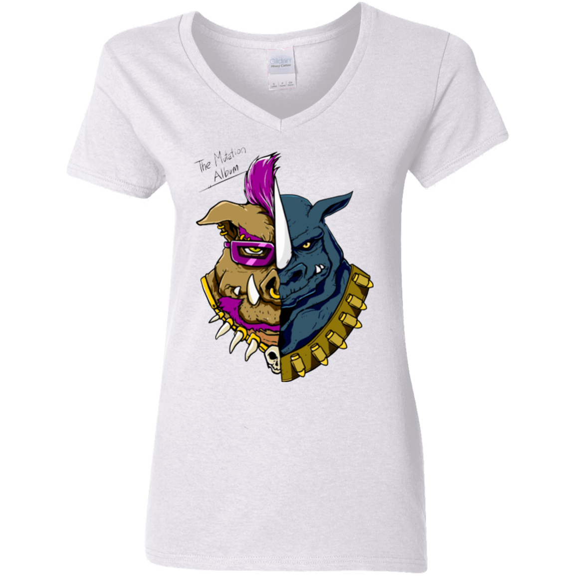 T-Shirts White / S Mutation album Women's V-Neck T-Shirt