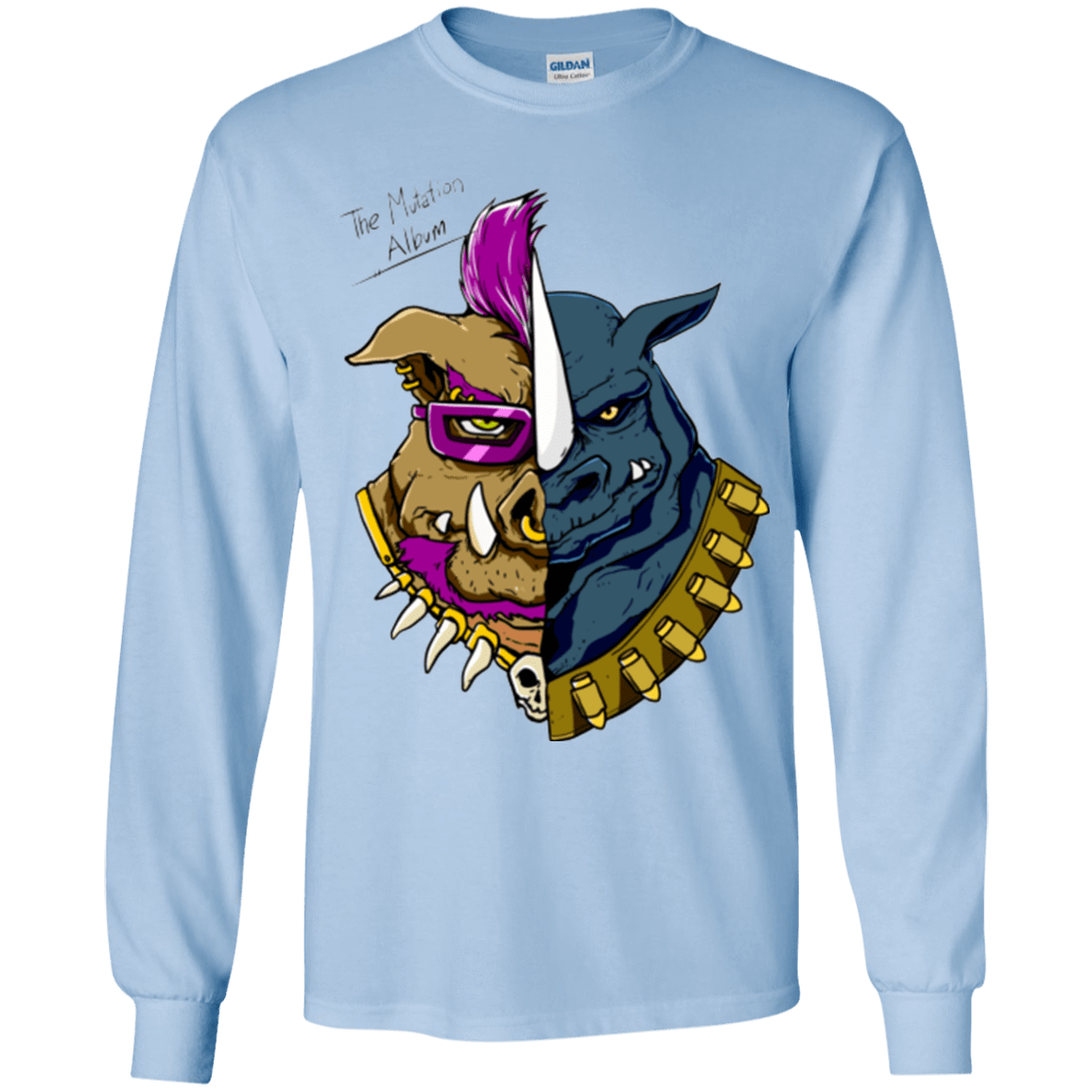 T-Shirts Light Blue / YS Mutation album Youth Long Sleeve T-Shirt