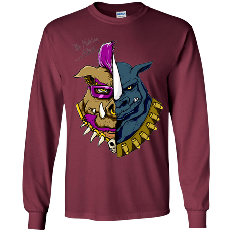 T-Shirts Maroon / YS Mutation album Youth Long Sleeve T-Shirt