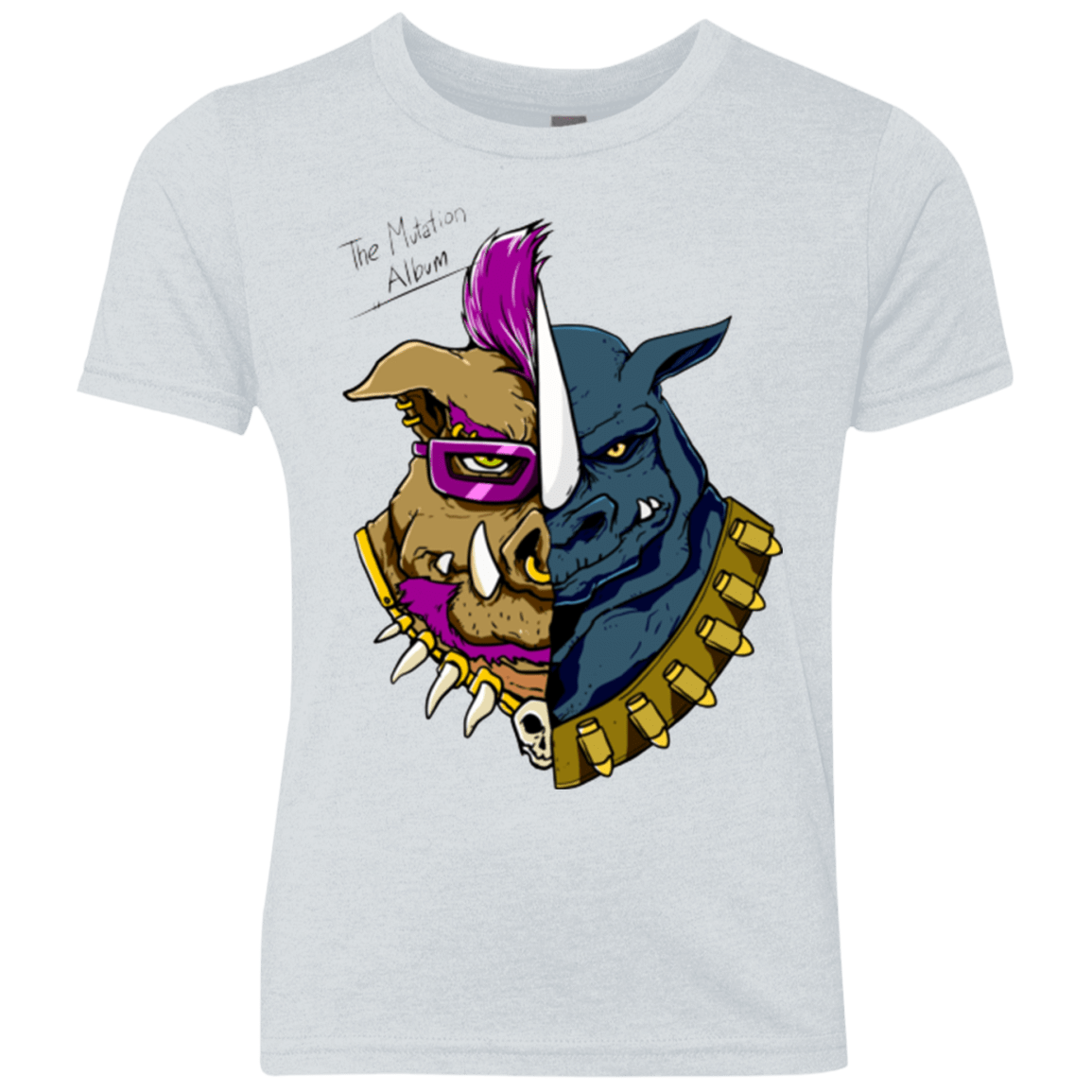 T-Shirts Heather White / YXS Mutation Album Youth Triblend T-Shirt