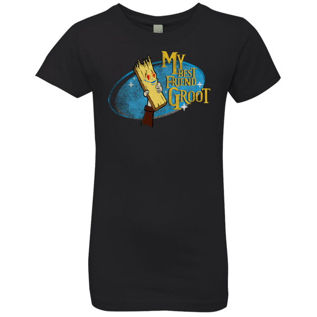 T-Shirts Black / YXS My Best Friend Groot Girls Premium T-Shirt