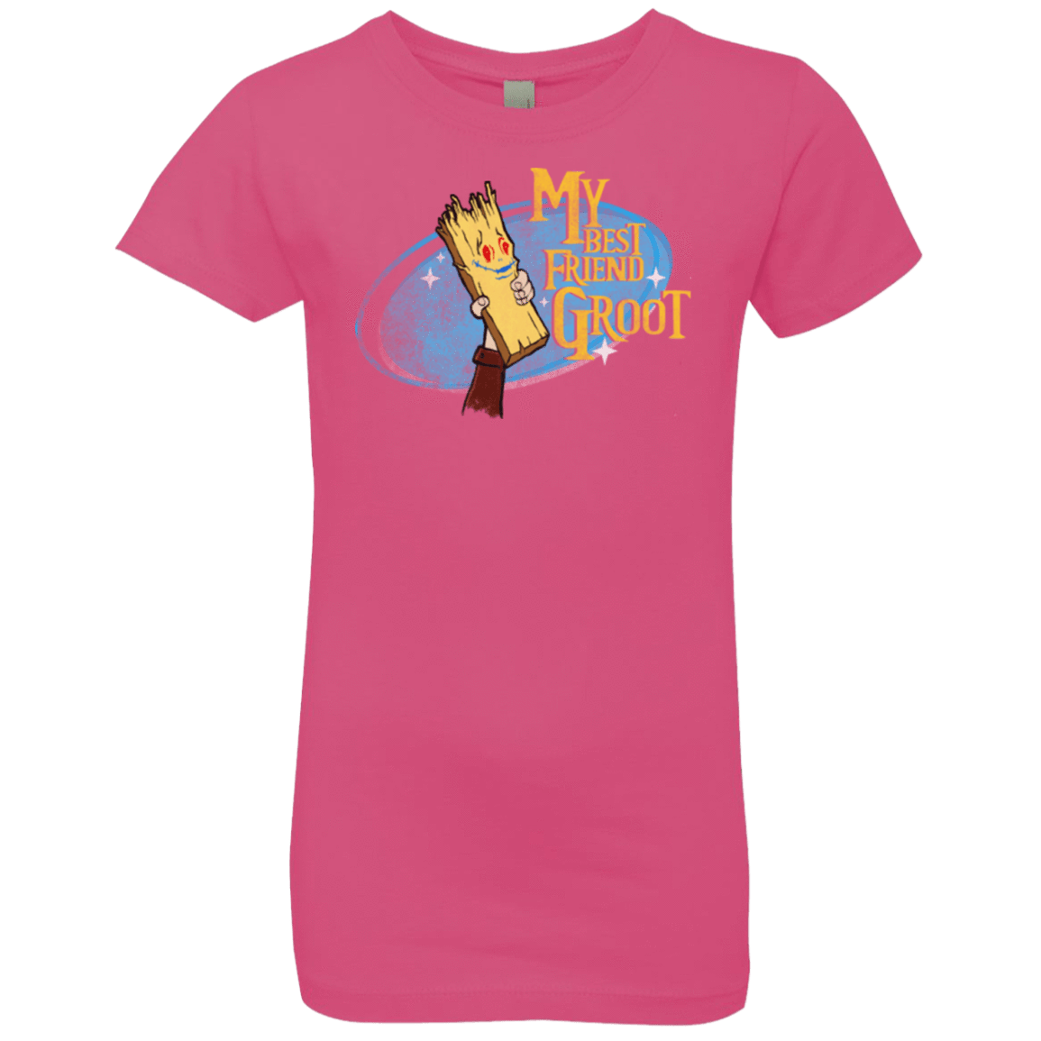 T-Shirts Hot Pink / YXS My Best Friend Groot Girls Premium T-Shirt