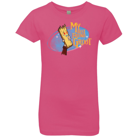 T-Shirts Hot Pink / YXS My Best Friend Groot Girls Premium T-Shirt
