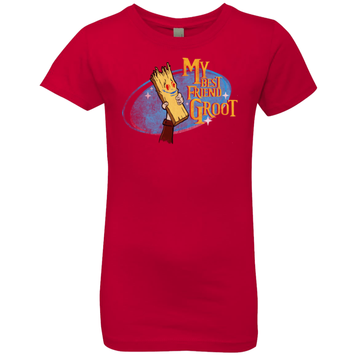 T-Shirts Red / YXS My Best Friend Groot Girls Premium T-Shirt
