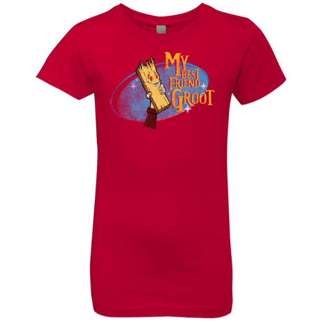 T-Shirts Red / YXS My Best Friend Groot Girls Premium T-Shirt