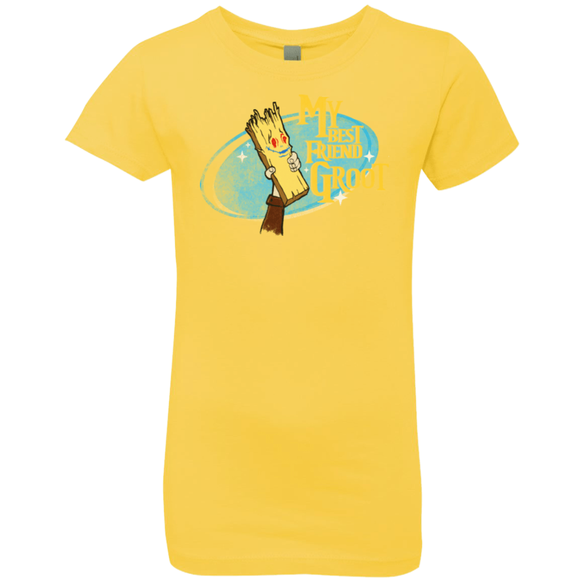 T-Shirts Vibrant Yellow / YXS My Best Friend Groot Girls Premium T-Shirt