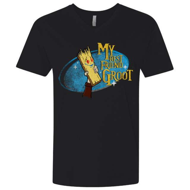T-Shirts Black / X-Small My Best Friend Groot Men's Premium V-Neck