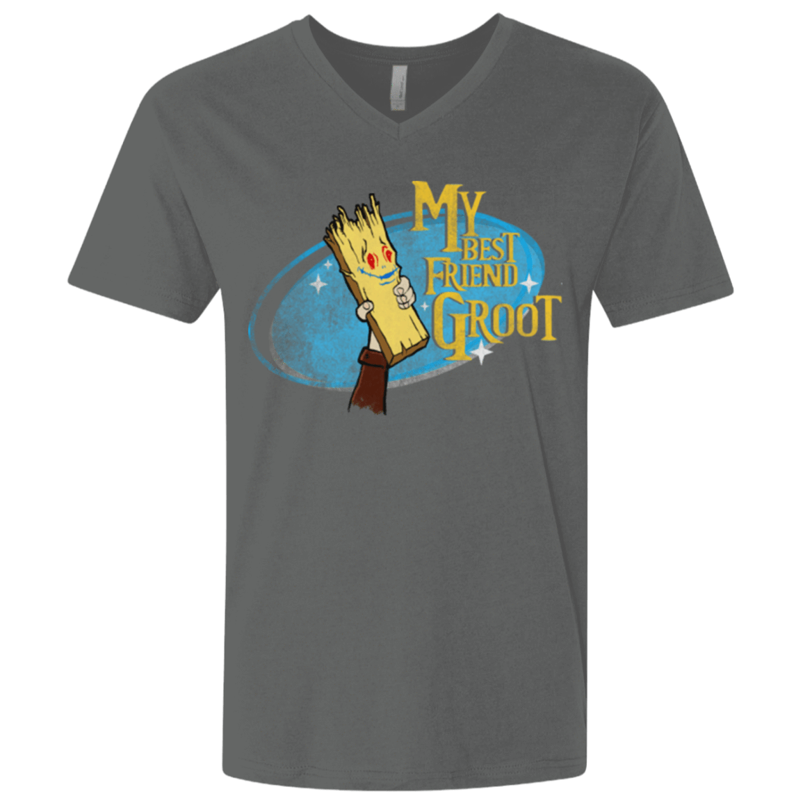 T-Shirts Heavy Metal / X-Small My Best Friend Groot Men's Premium V-Neck