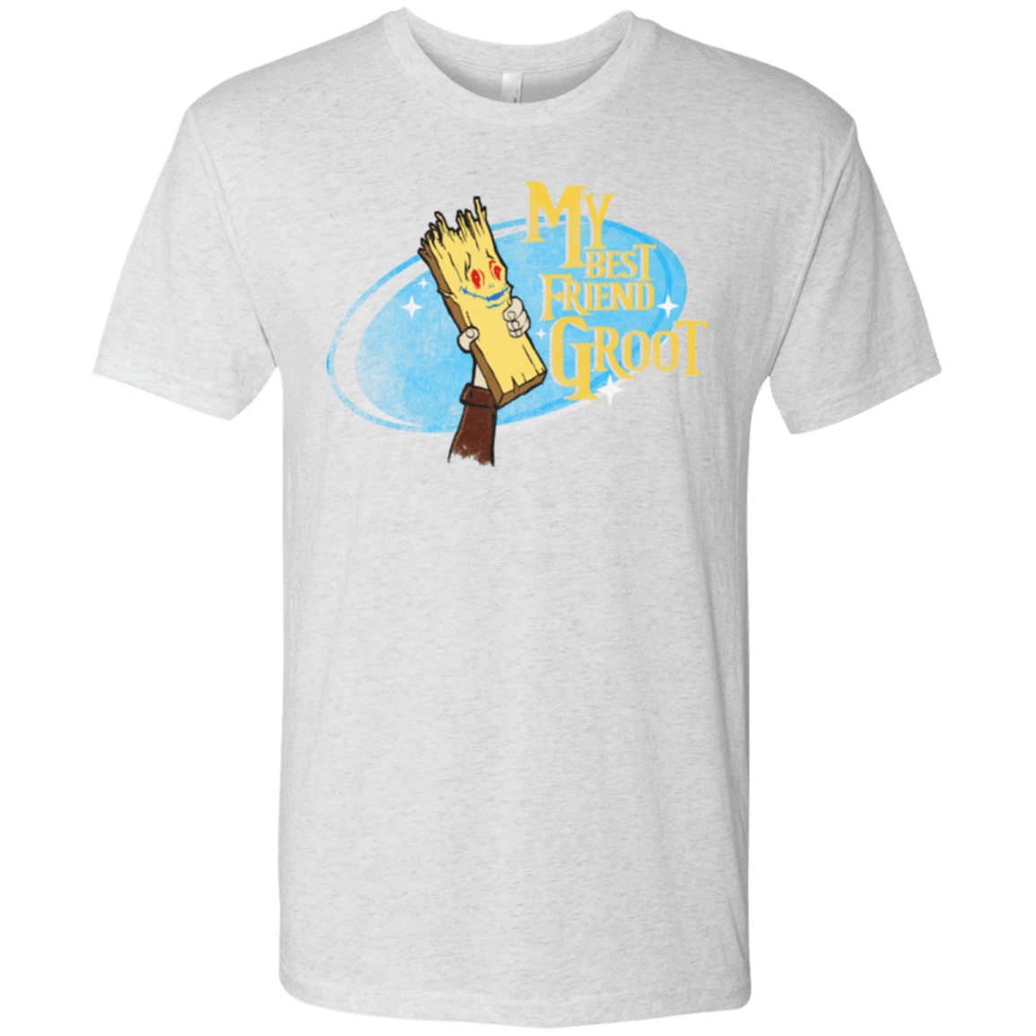 T-Shirts Heather White / Small My Best Friend Groot Men's Triblend T-Shirt
