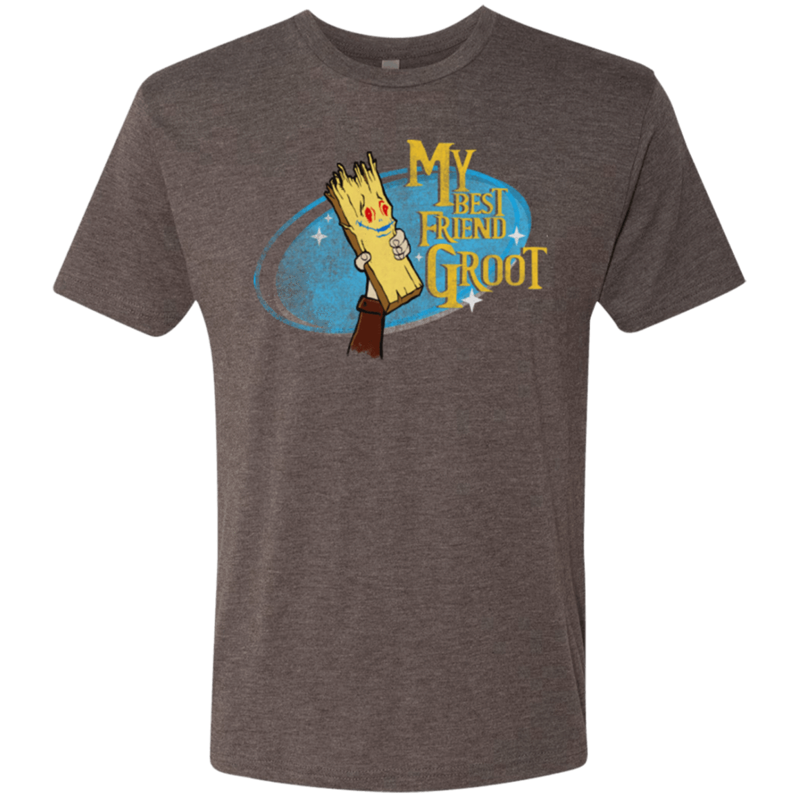 T-Shirts Macchiato / Small My Best Friend Groot Men's Triblend T-Shirt