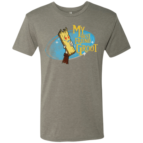 T-Shirts Venetian Grey / Small My Best Friend Groot Men's Triblend T-Shirt