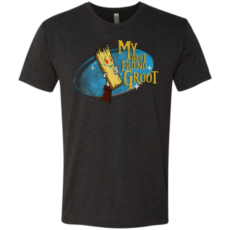 T-Shirts Vintage Black / Small My Best Friend Groot Men's Triblend T-Shirt