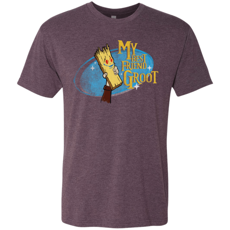 T-Shirts Vintage Purple / Small My Best Friend Groot Men's Triblend T-Shirt