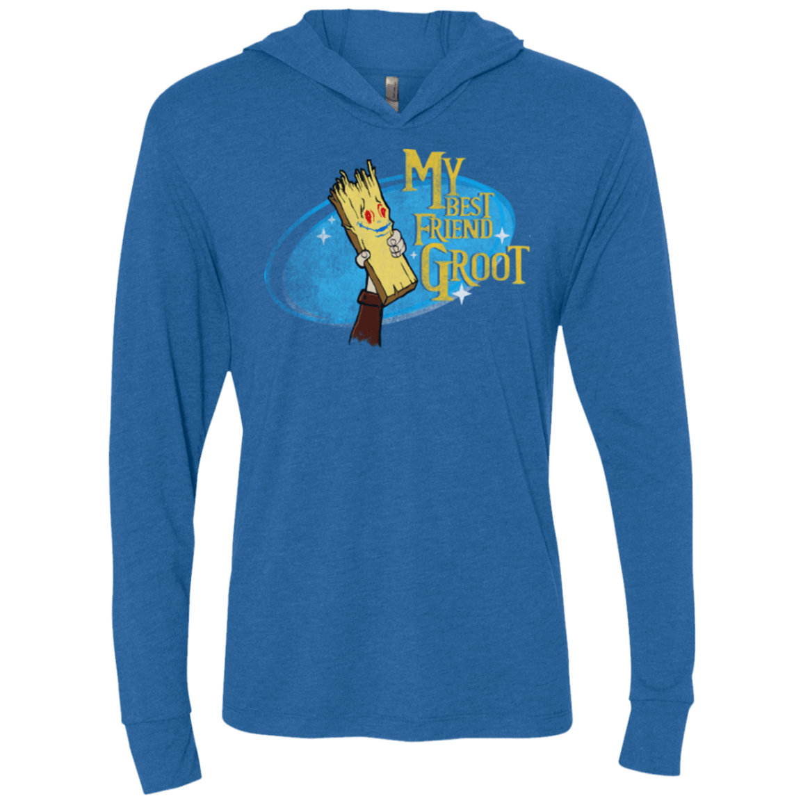 T-Shirts Vintage Royal / X-Small My Best Friend Groot Triblend Long Sleeve Hoodie Tee