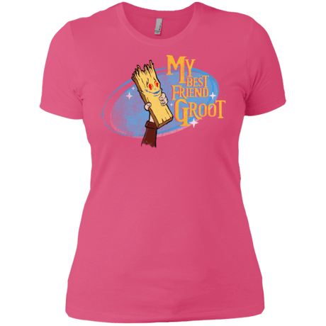 T-Shirts Hot Pink / X-Small My Best Friend Groot Women's Premium T-Shirt