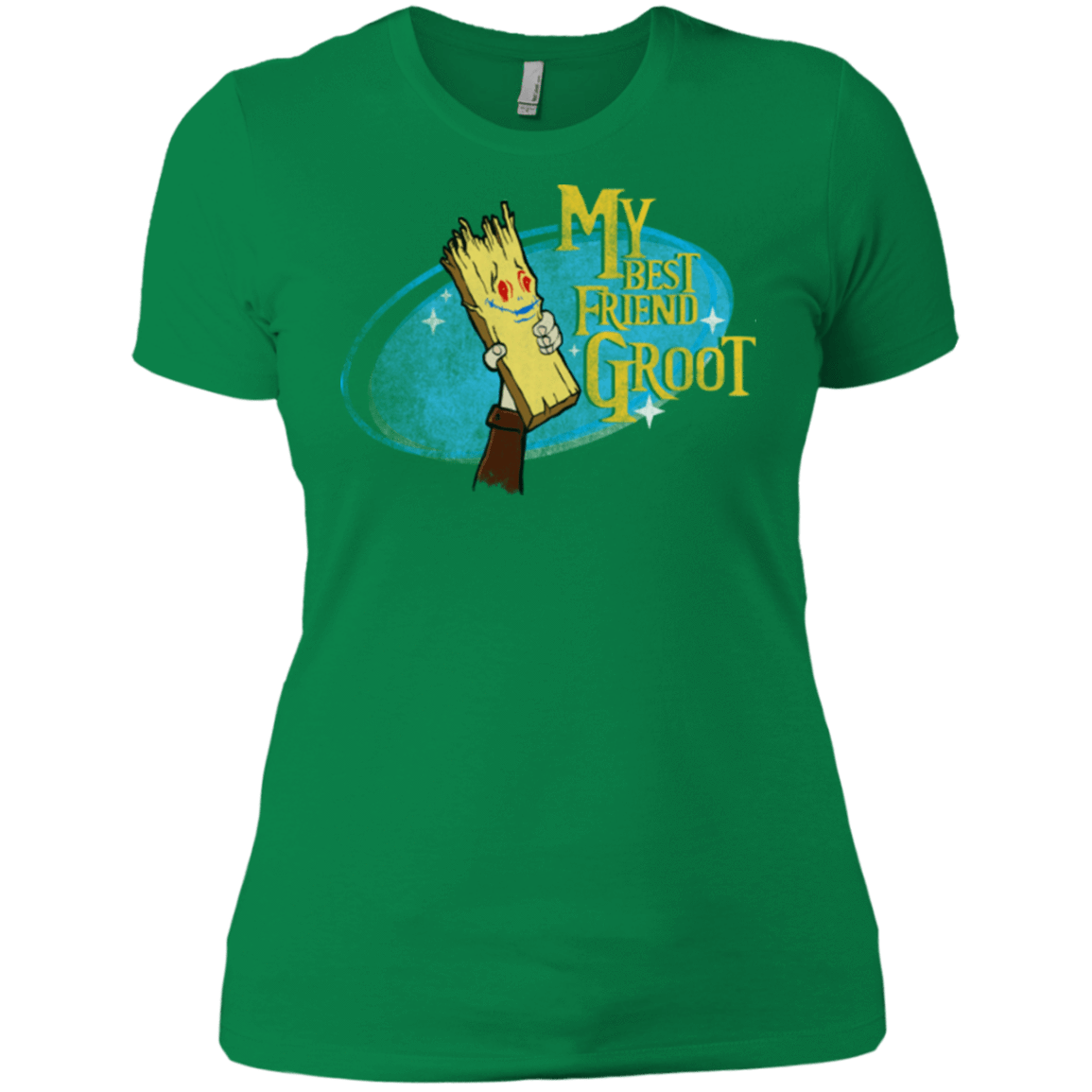 T-Shirts Kelly Green / X-Small My Best Friend Groot Women's Premium T-Shirt