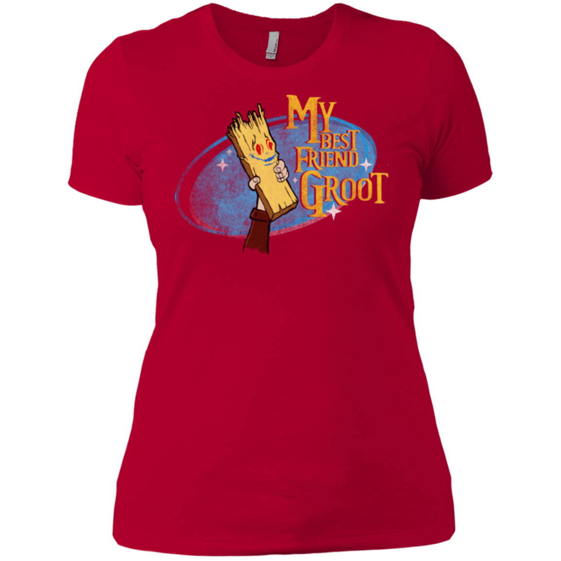 T-Shirts Red / X-Small My Best Friend Groot Women's Premium T-Shirt