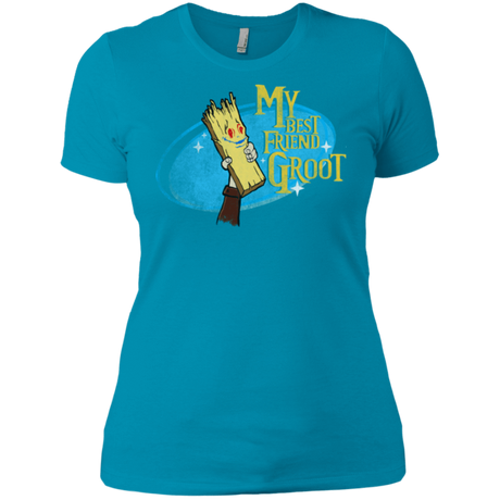 T-Shirts Turquoise / X-Small My Best Friend Groot Women's Premium T-Shirt