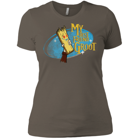 T-Shirts Warm Grey / X-Small My Best Friend Groot Women's Premium T-Shirt